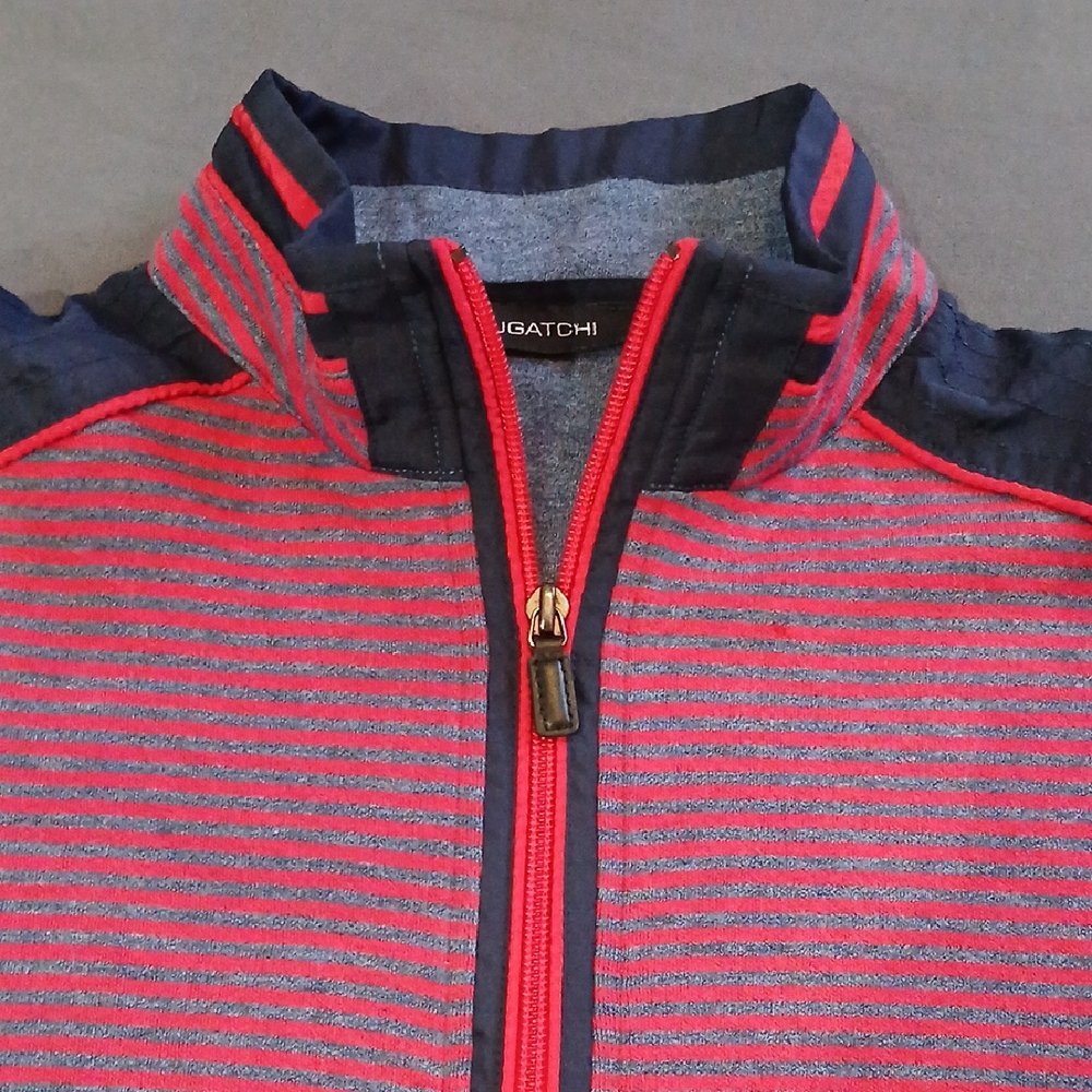 Bugatchi Navy and Red Striped Jacket